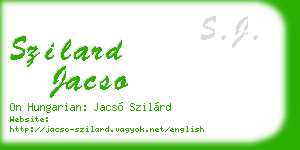 szilard jacso business card